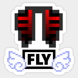 Elytra Red Stripes Black Sticker